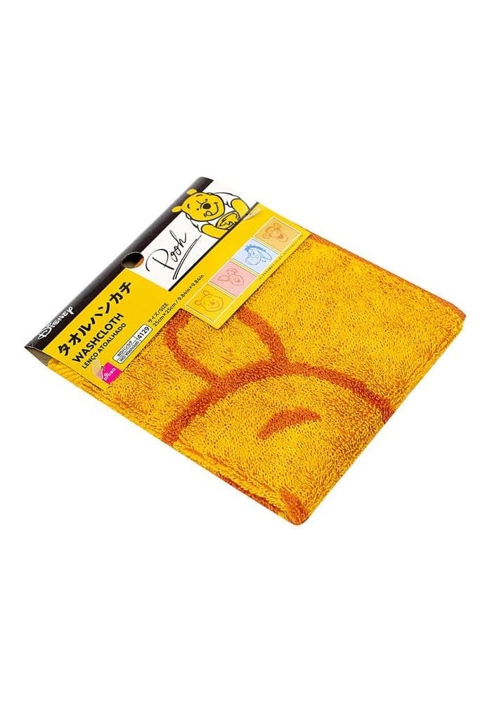 DAISO Winnie The Pooh Washcloth - 4 Patterns - Orange Red - Image 3